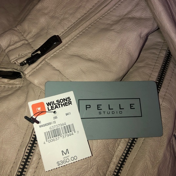 Pelle sandstone Leather moto biker jacket - Picture 5 of 8